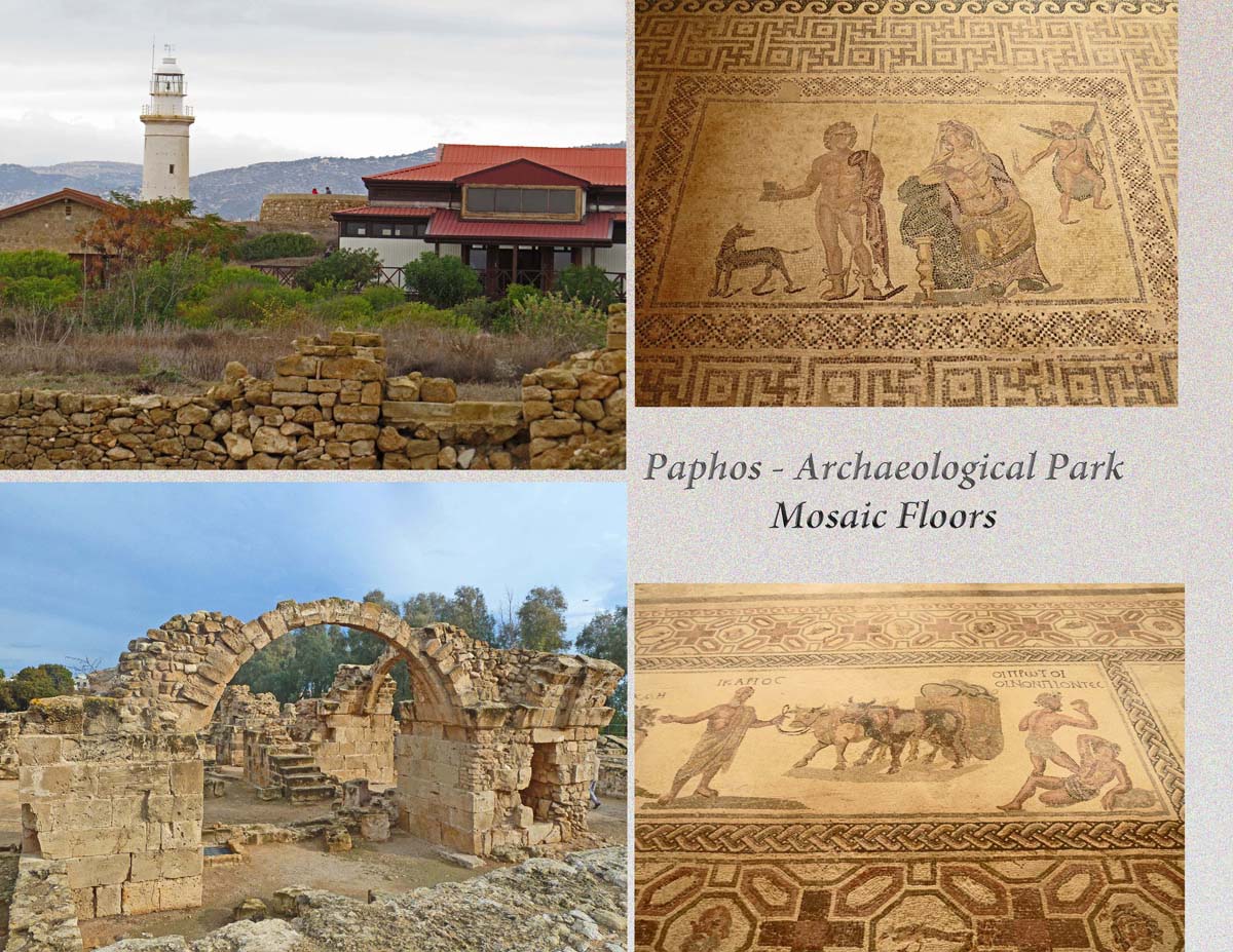 Mosaics and structures at the Archaeological Park