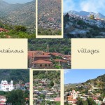 Views of villages nested at the slopes of the Troodos Mountains